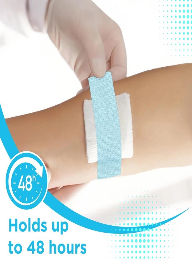 OK TAPE Silicone Medical Tape (2 Rolls) for Sensitive Skin,Waterproof Surgical Tape for Secures Dressings and Gauze,Pain-Free Removal Micropore Tape, First Aid Bandage Tape,1" x 5yd,Blue - Image 4